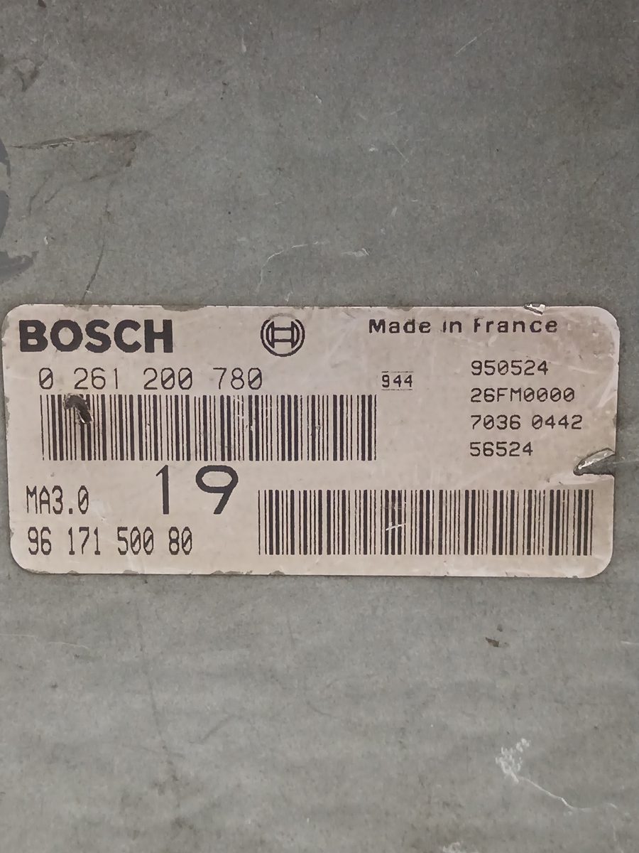 Centralita Motor Uce Citroën Ax 1987-1998 1 1.0L 37kW 0261200780