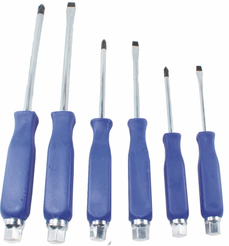 DESTORNILLADOR 6 PIEZAS DE GOLPE M/AZUL DEG604