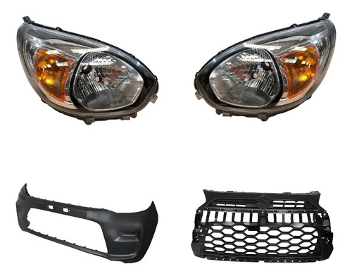 Paragolpe Con Semiopticas Y Rejilla Suzuki Alto 2020-2024
