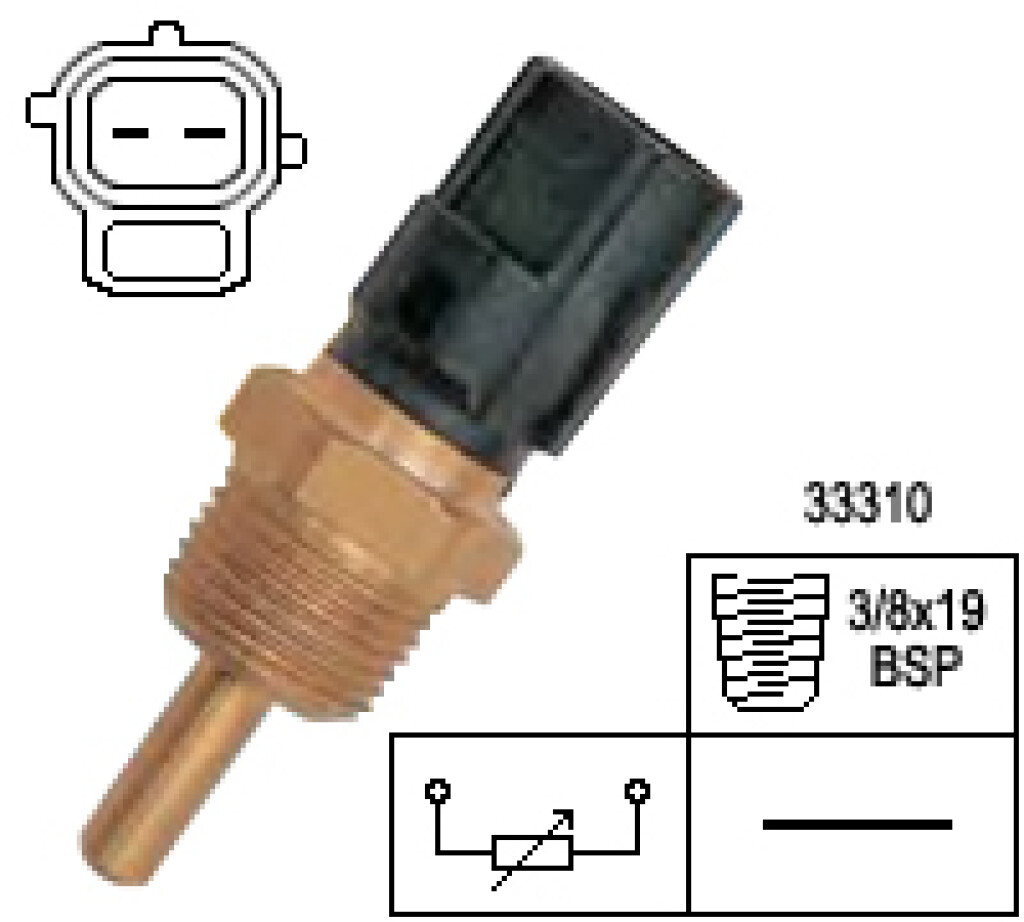 BULBO INTERRUPTOR - SENSOR TEMPERAT.DAIHATSU CHARADE-MITSUBISHI COLT FAE
