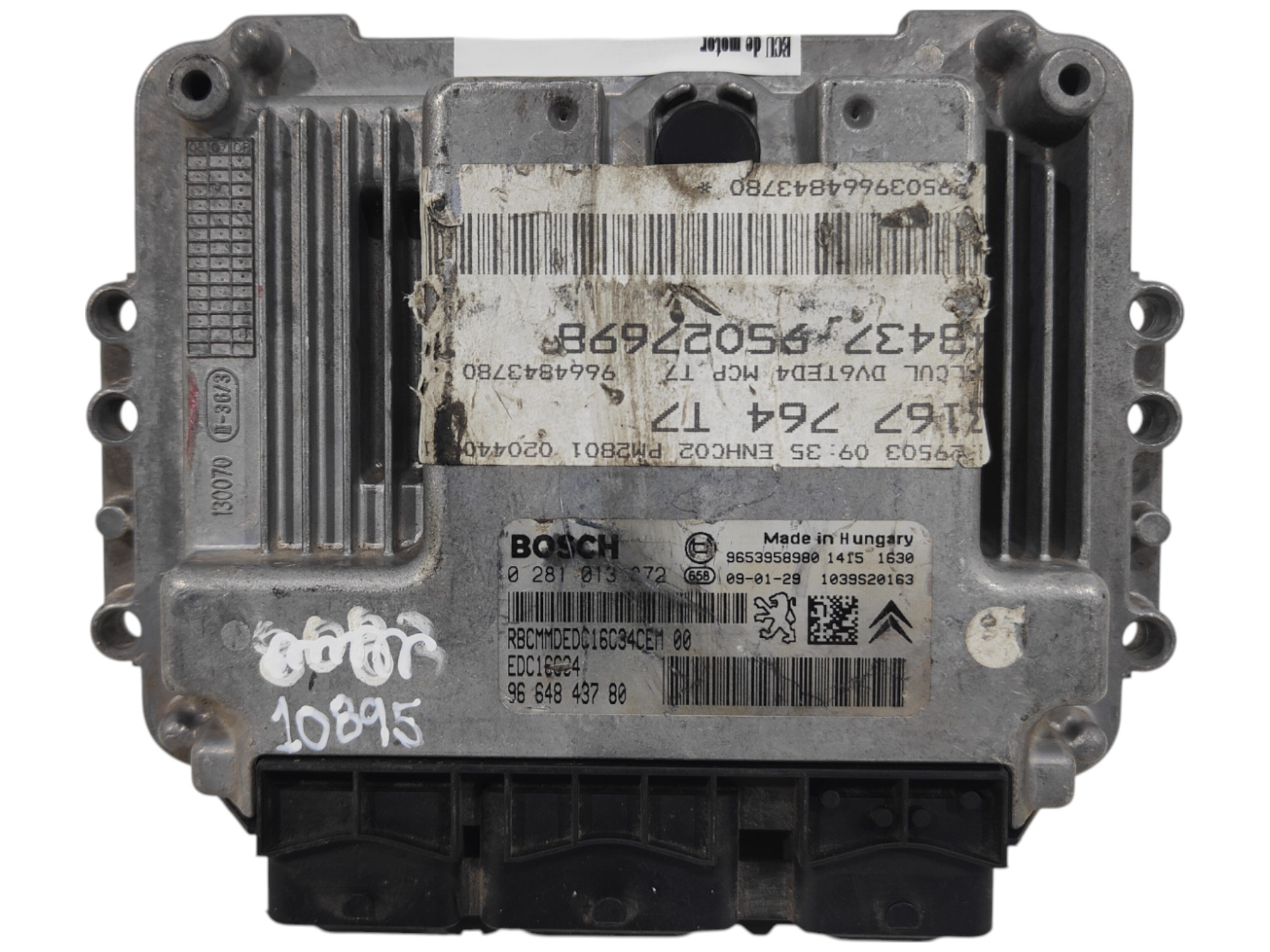 ECU de motor Peugeot Citroen 1.6 HDI 2009, Ref: 10895-K3A7