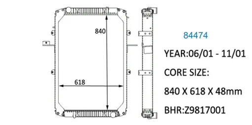 RADIADOR FORD CARGO 2428