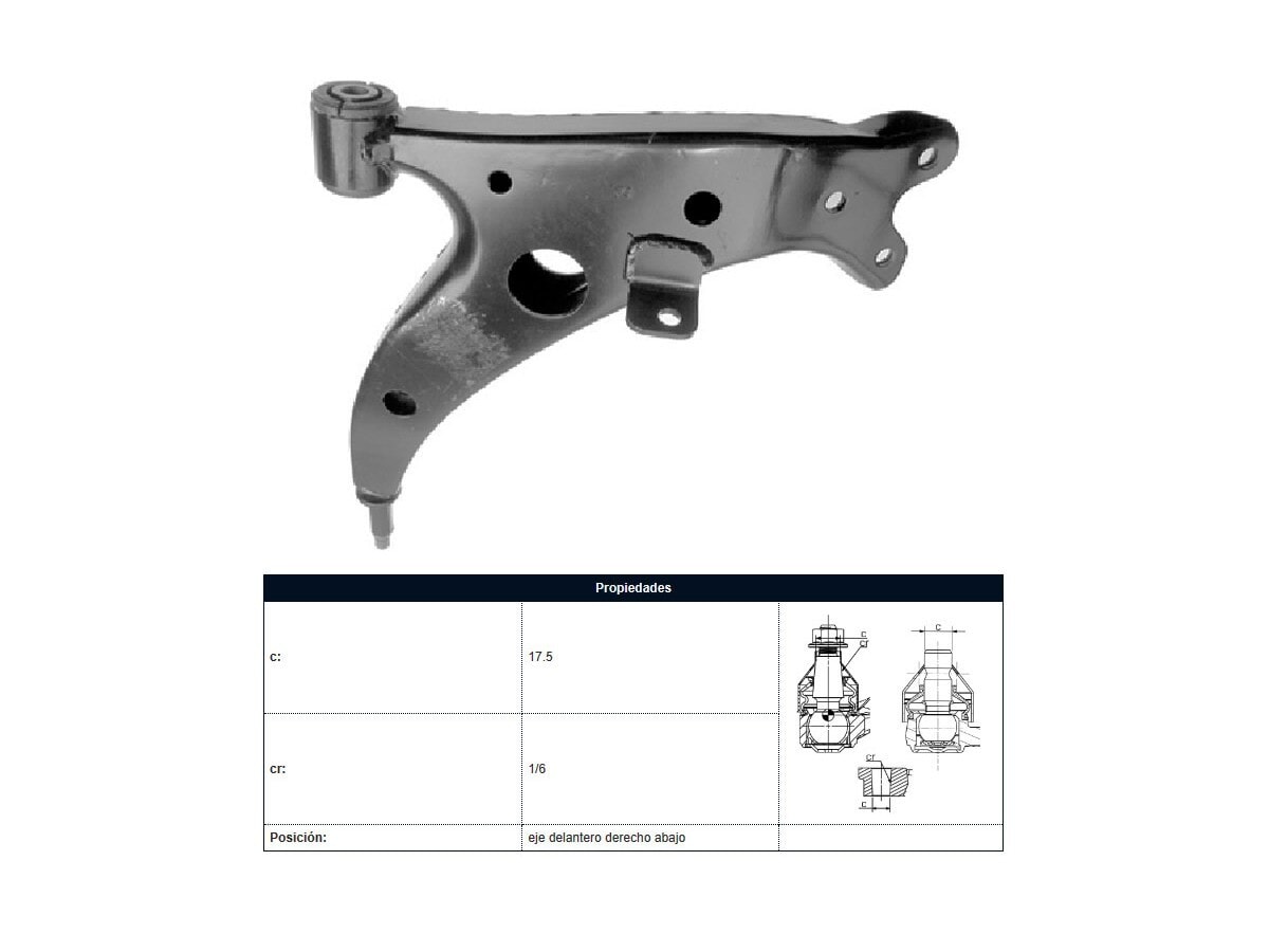 Parilla De Suspension Delantera Toyota Rav4 98-00 Der