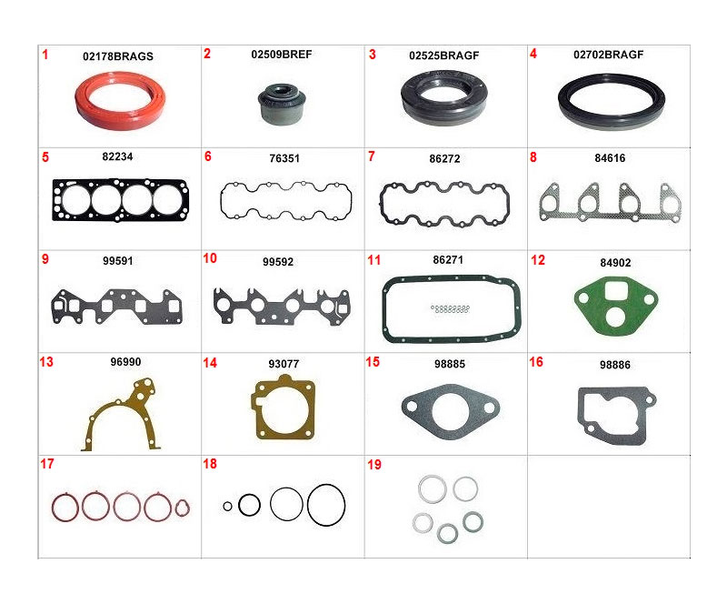 Kit de juntas de motor con retenes