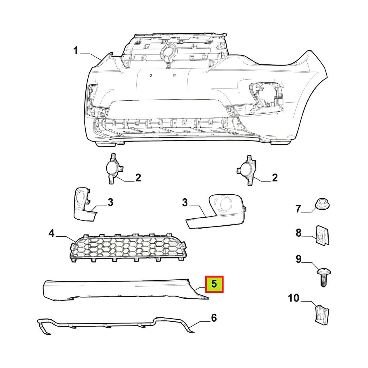 SPOILER PARAGOLPE DELANTERO -ORIGINAL