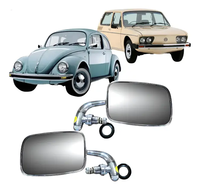 Par de espejos retrovisores cromados para VW Beetle/Brasilia de 1956 a 1996