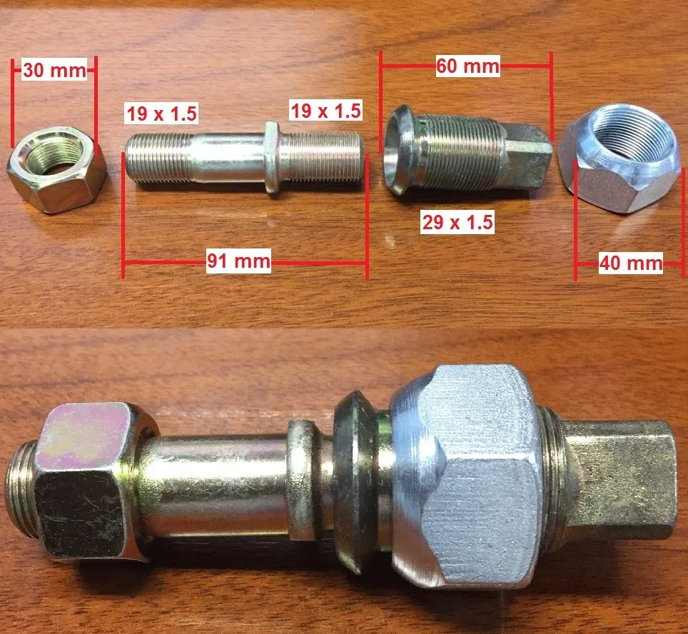 Tornillo de rueda delantero izquierdo