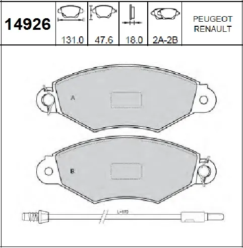 PASTILLAS DEL CITROEN-PEUGEOT (1R) C/SENSOR BREMSI