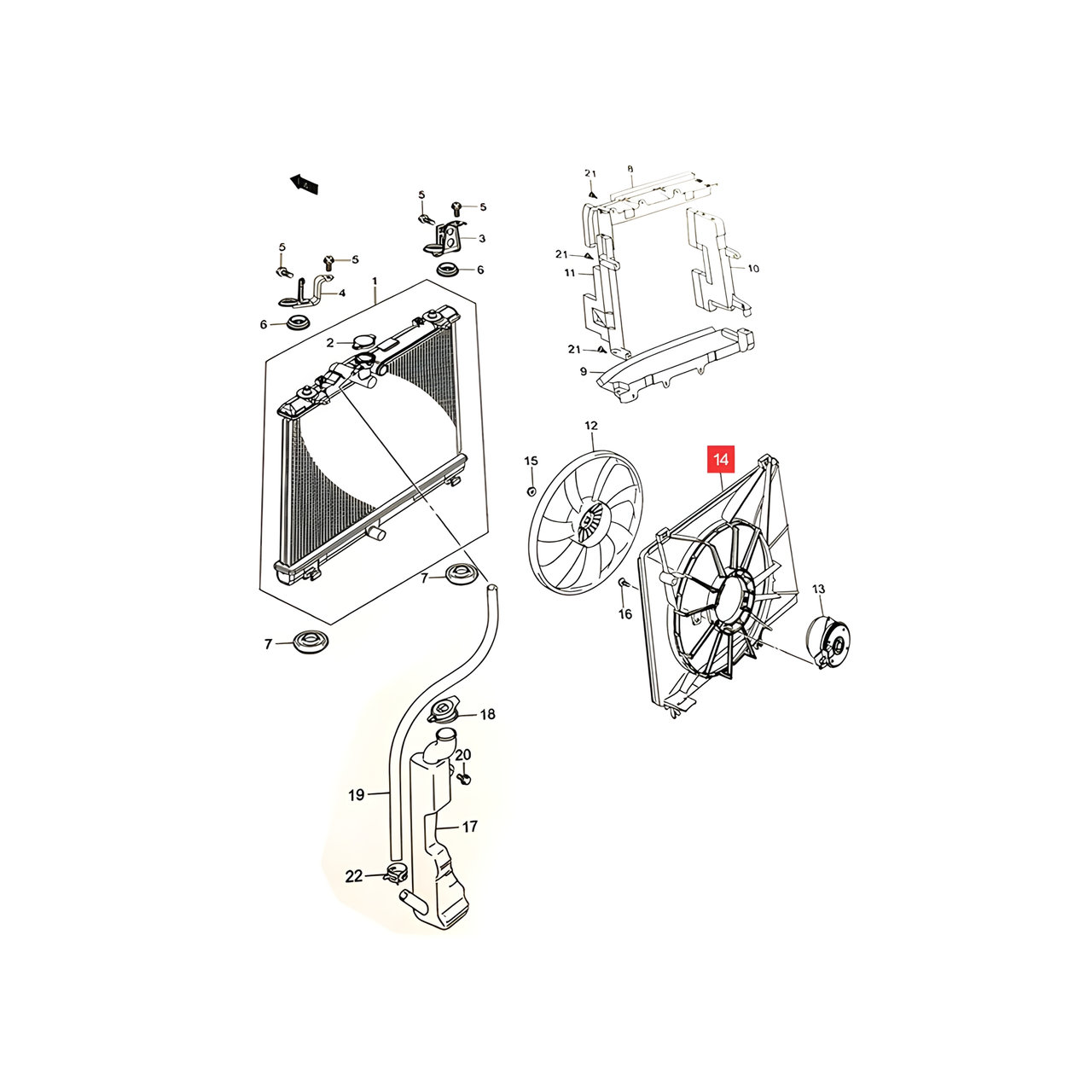 ELECTROVENTILADOR CON SOPORTE -ORIGINAL