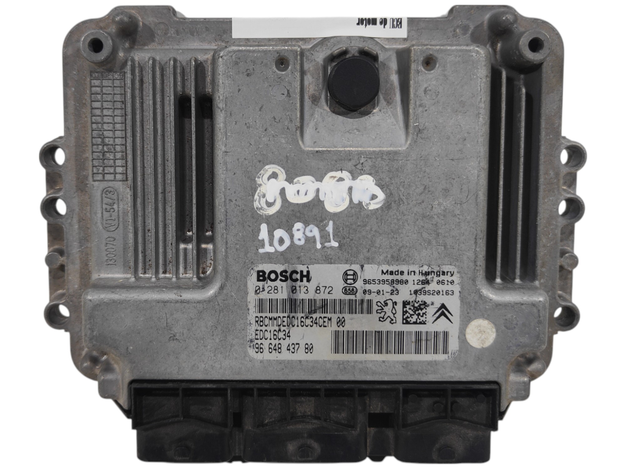 ECU de motor Peugeot Citroen 1.6 HDI , Ref: 10891-K3A7