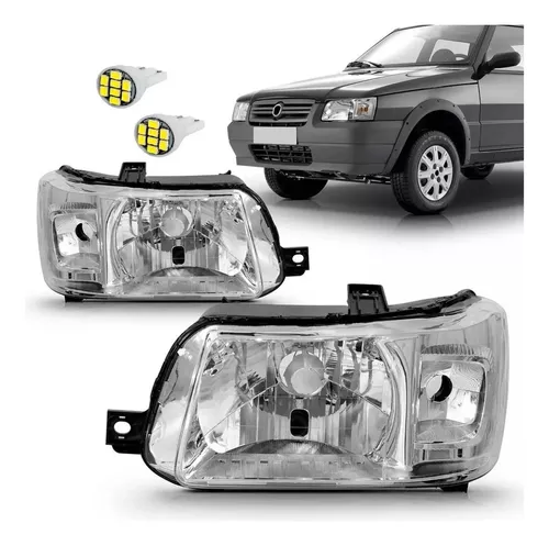 Par de faros Fiat Uno Mille y Fiorino 2004 hasta 2012 + Regalo