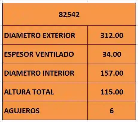 Disco de freno ventilado trasero
