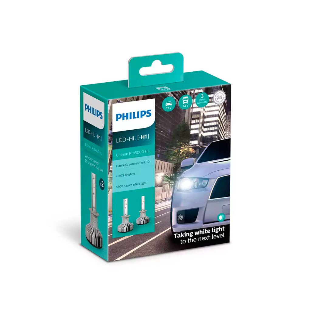 LAMPARA - LED H1 12-24V ULTINON PRO 5000 PACK X2 PHILIPS