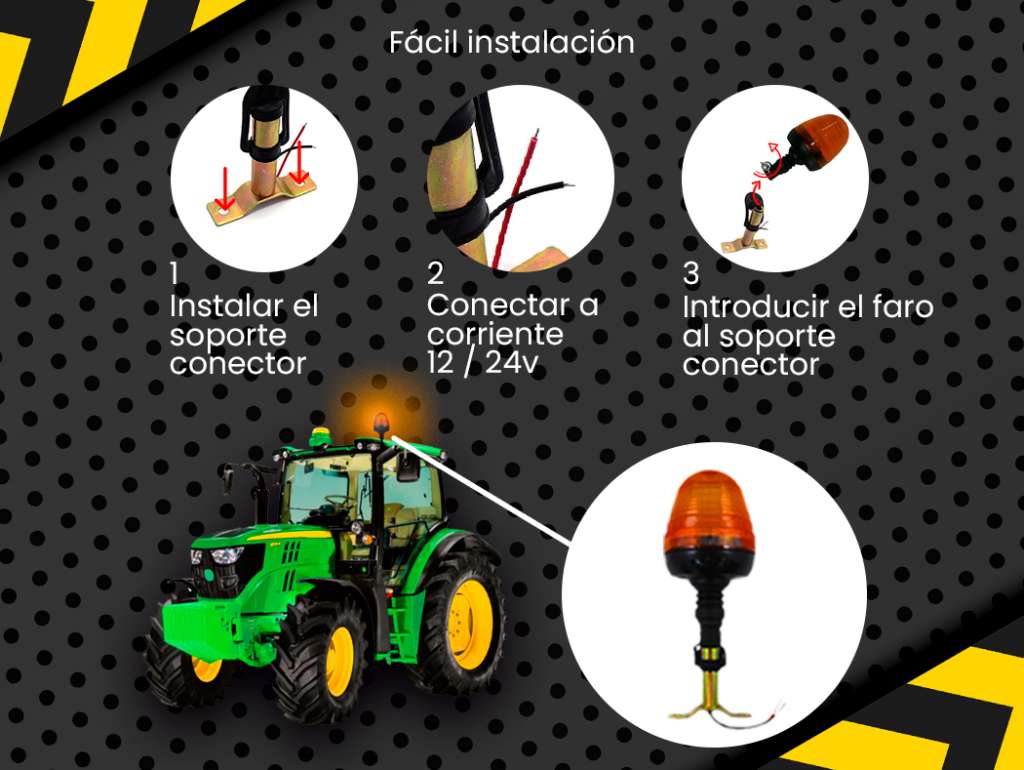 Luz de emergencia universal ámbar LED