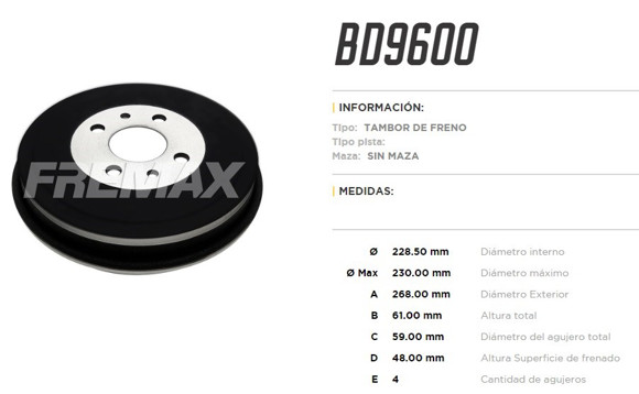 CAMPANA DE FRENO FIAT STRADA 1998-/PALIO WEEKEND