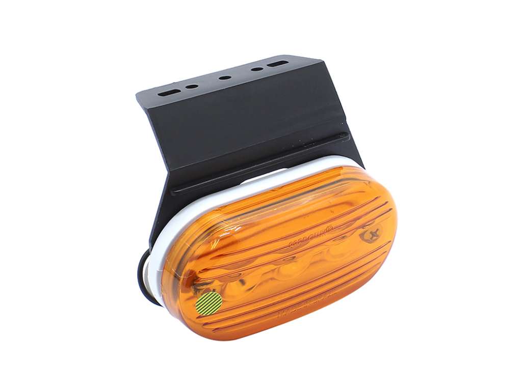 Faro lateral universal con soporte, luz ámbar, 12/24V