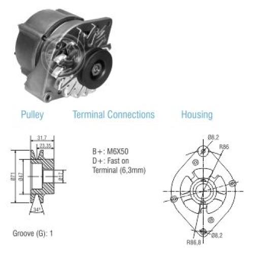 ALTERNADOR FIAT 1.0 1.3 1.5 NAFTA 12V35A- 147-UNO ...94 9120080089-9120080056-9120080120