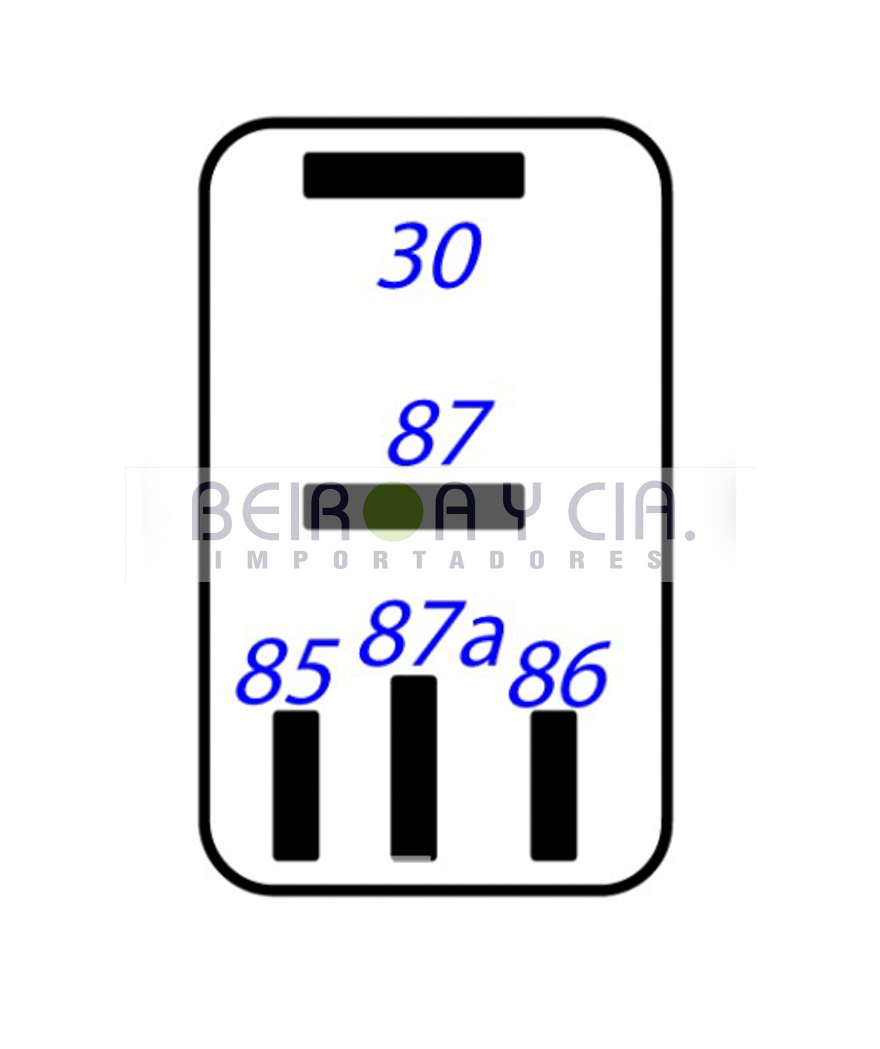 RELAY MARILIA 16011 MICRO INV. 12V 30/20A 5T