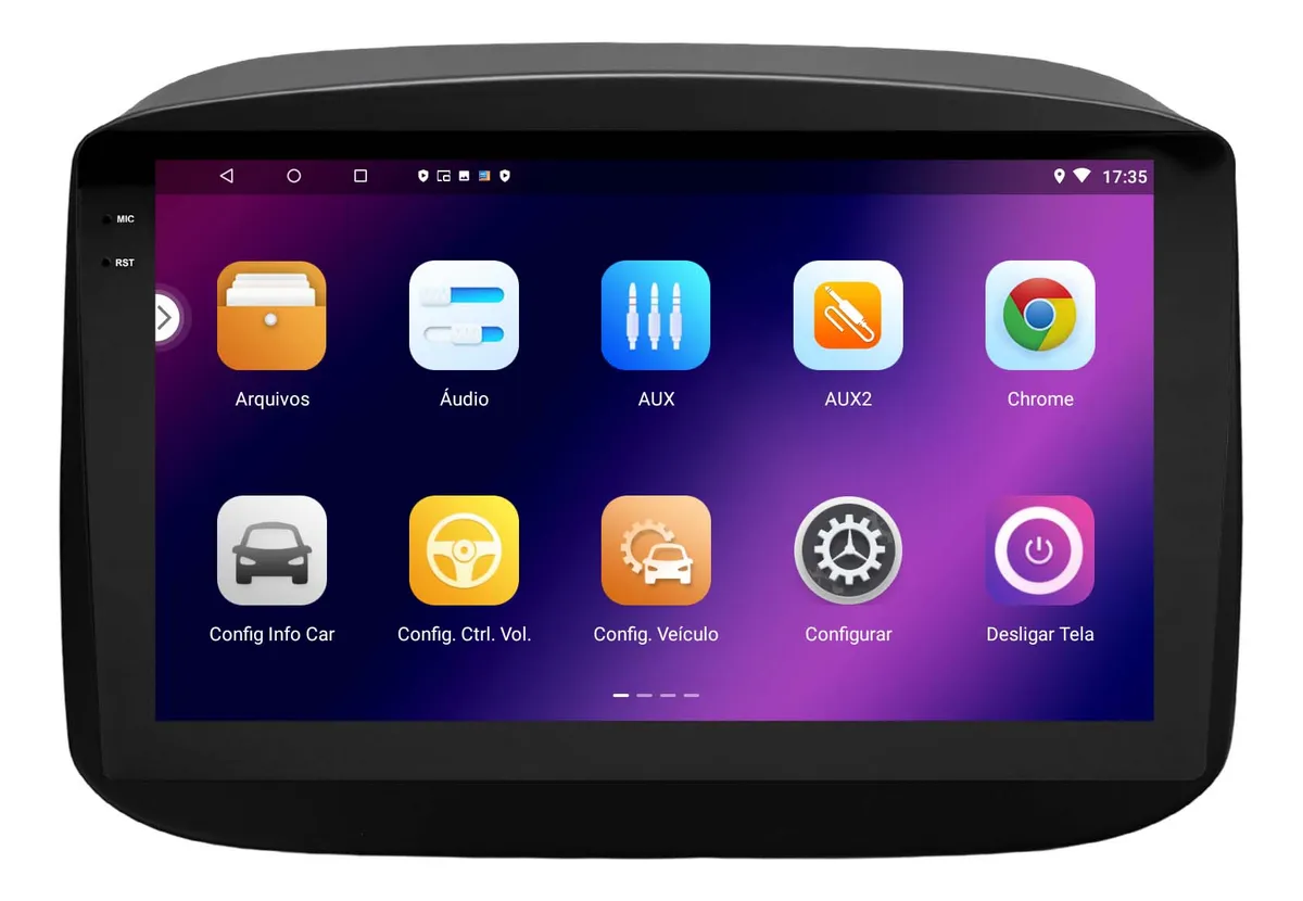 Central multimedia con pantalla táctil