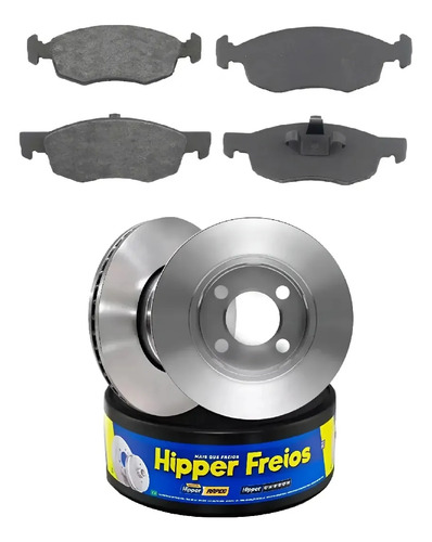 Kit Discos Y Pastillas Freno Fiat Fiorino Ventilado