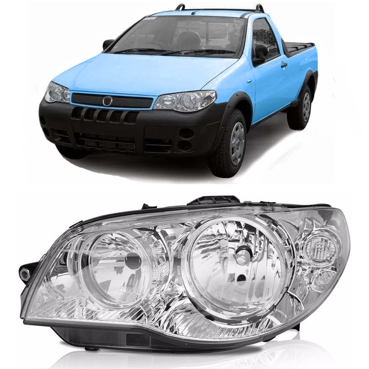 Semioptica Izquierda Fiat Strada 2005 / 2008