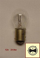 LAMPARA 12V 21/4W 2 POLOS P/DESPAREJAS BCA NAITE