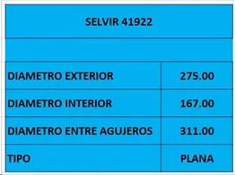 Placa de embrague de 275mm