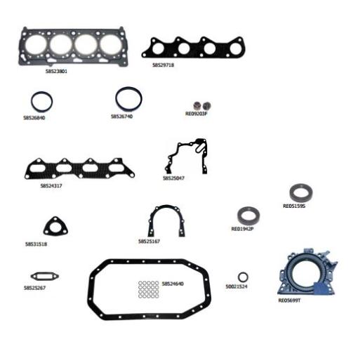 JGO. JUNTAS MOTOR VW GOL 1000 8V 2002.. COMPLETO C/RETENES ABR Y JUNTA TAPA AMIANTO EA 111
