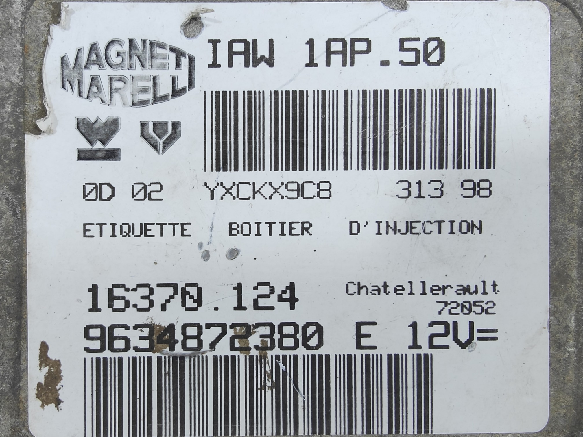ECU de motor Citroen SAXO 1.4 VTS , Ref: 8321-K3B10