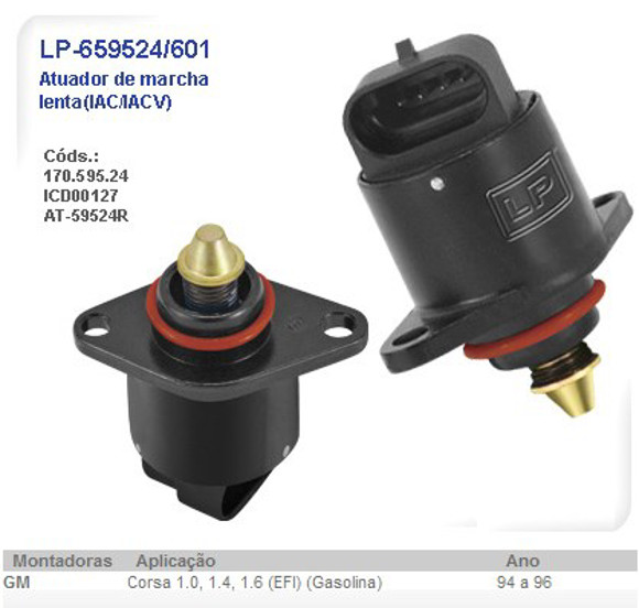 ACTUADOR DE MARCHA LENTA CHEVROLET CORSA MONOPUNTO 1994-1996