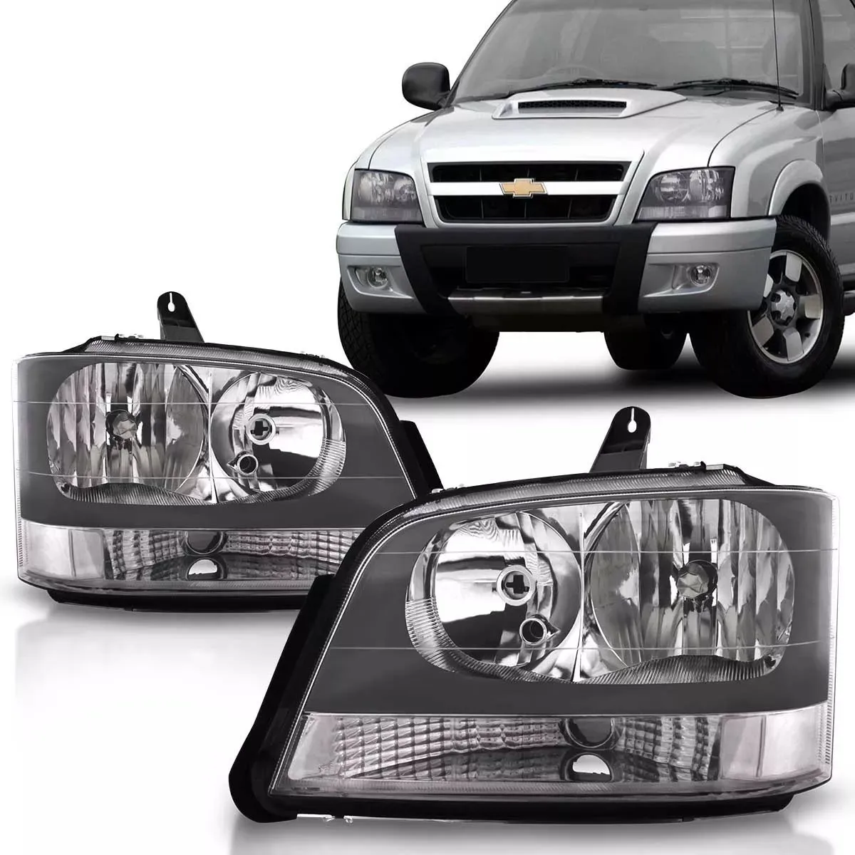 Par Faro delantero S10 Blazer 2011 2010 2009 2008 2007 2006 2005 2004 2003 2002 2001 Gris original