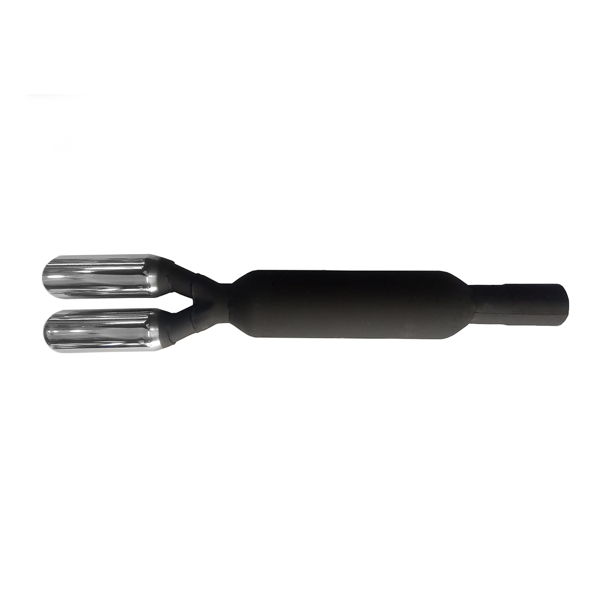Tubo de escape cromado doble