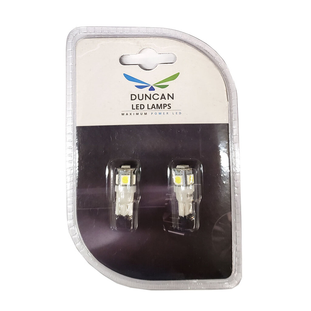 LAMPARA - T10 5 LED BLANCO 12V SMD5050 BLISTER X2 DUNCAN