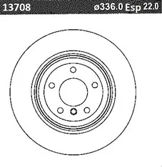 DISCO FRENO (336mm) TRA BMW E90