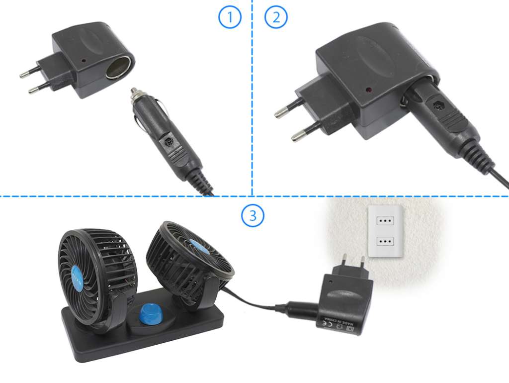 Cargador universal 220V/12V para encendedor
