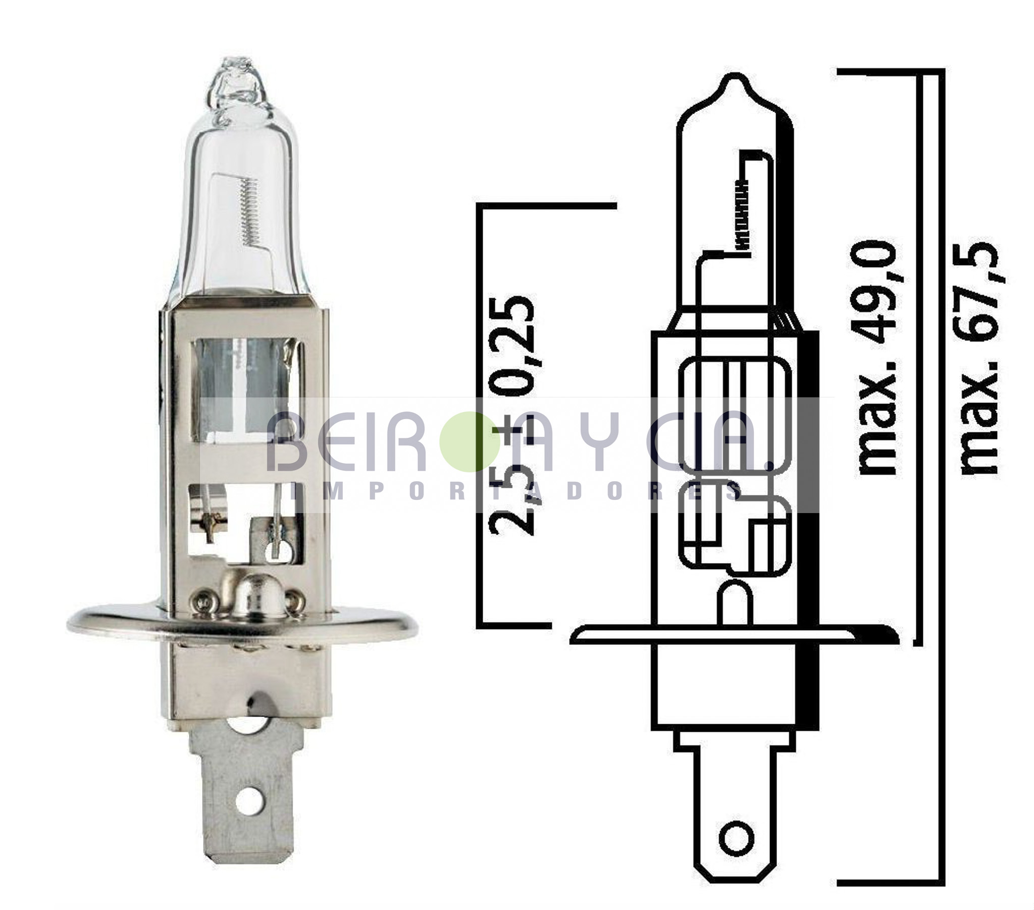 LAMPARA OSRAM H1 12V 55W