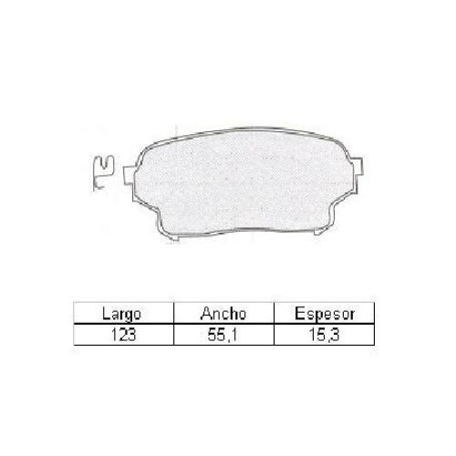 JGO. PASTILLAS FRENO SUZUKI GRAND VITARA 2005... SIST. AKEBONO 123x55.1  WVA24301