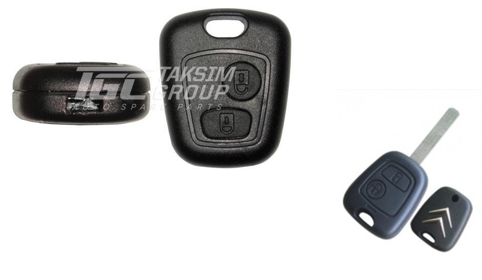 CARCAZA LLAVE CONTACTO CITROEN C3 MODELO VIEJO XSARA PICASSO 2 BOTONES PARA ESPADA NUEVA TIPO MAPA [TAKSIM GROUP]