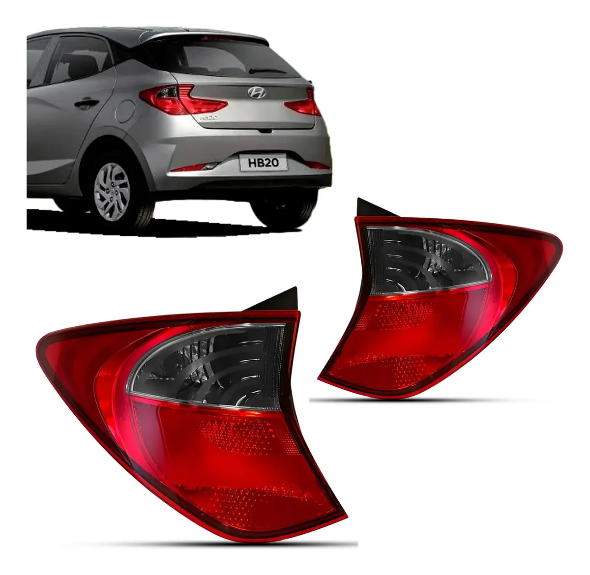 Farol Trasero Lateral Hyundai HB20 Hatch 2020–2022 – Rojo / Rubí Unidad
