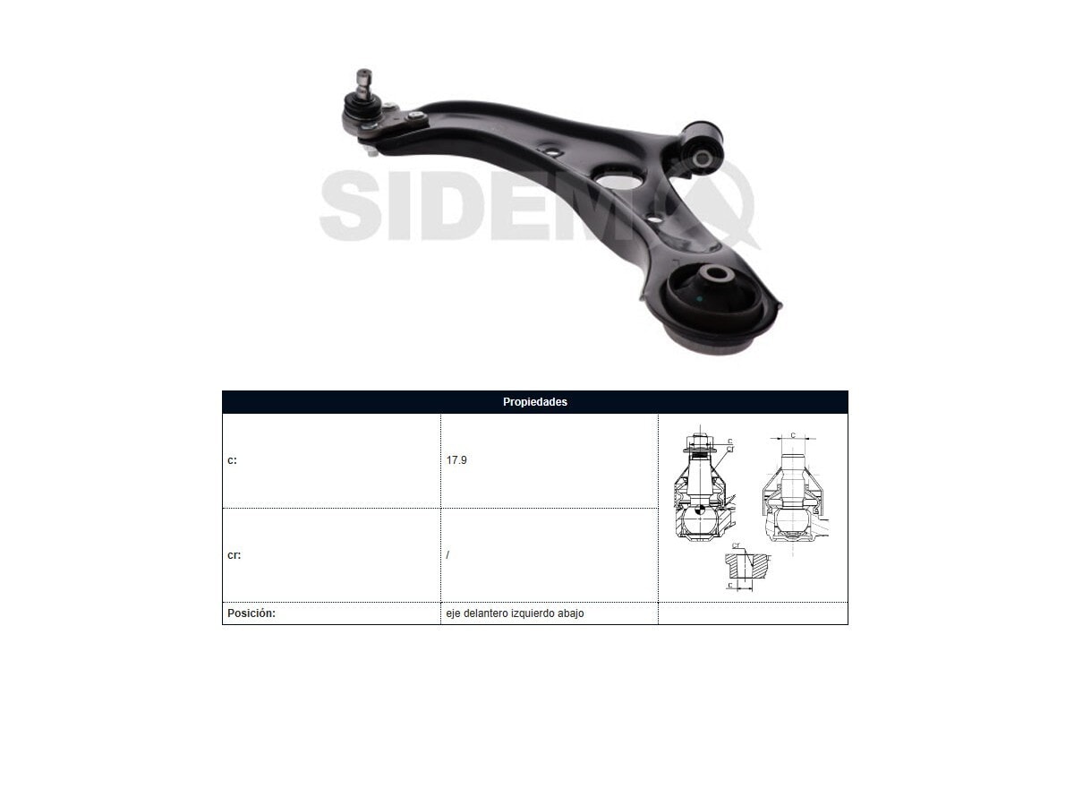 Parilla De Suspension Delantera Kia Sportage 15-25 Izq