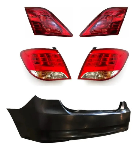Kit Paragolpe Trasero Con Faros Byd F3 New 2014 Al 2018