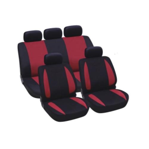 JGO. FUNDAS 4 ASIENTOS AUTO HIGH 9 PIEZAS COLOR NEGRO C/AZUL