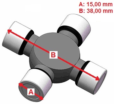 CRUCETA 15.00mm DIRECCION U125