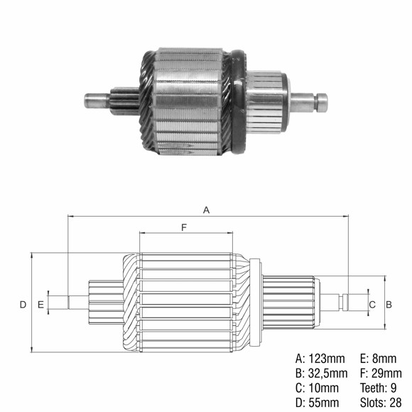 INDUCIDO 12V TOYOTA COROLLA 1.6I 16V