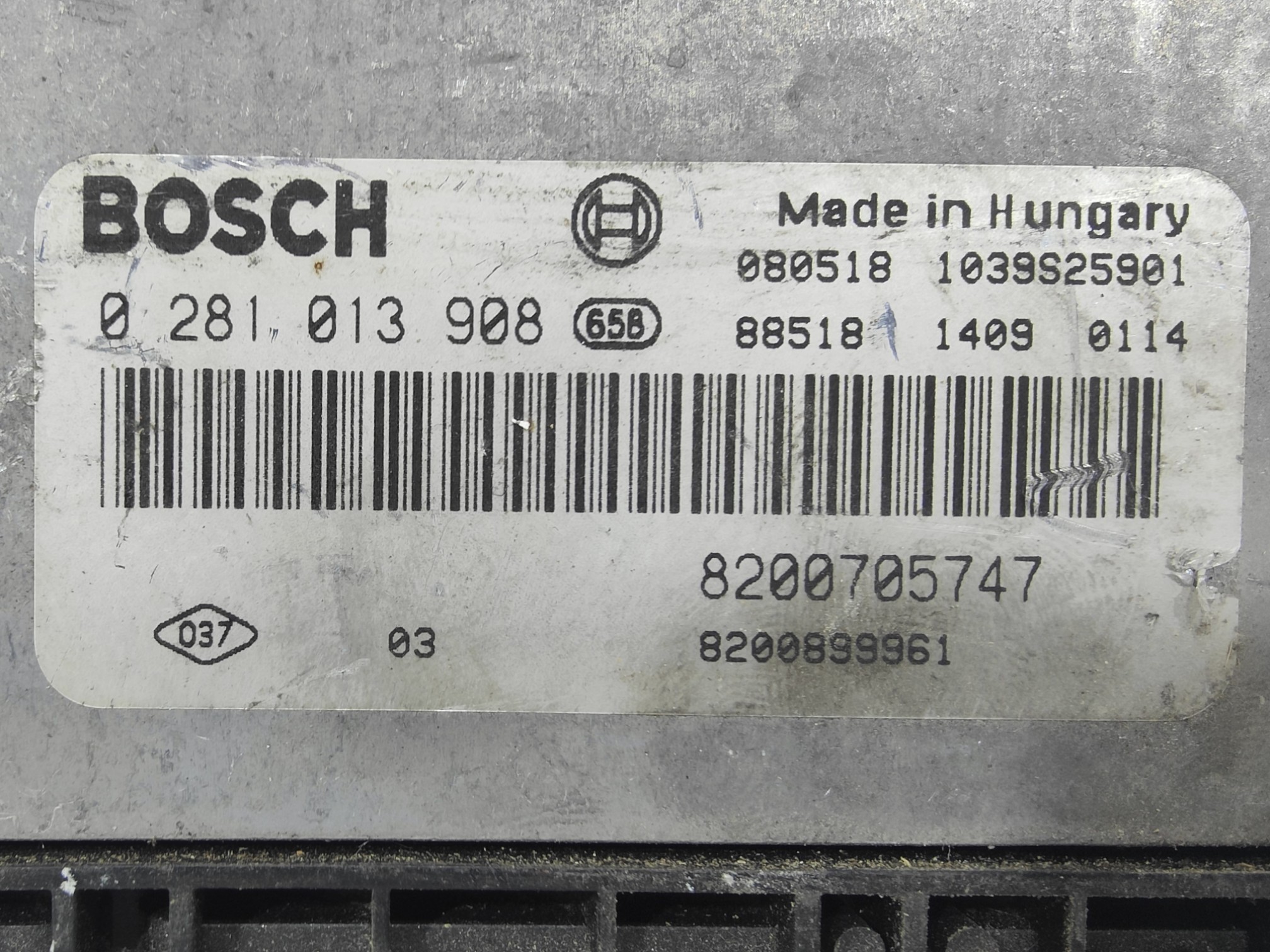 ECU de motor Renault MEGANE SCENIC 1.9 DCI , Ref: 8175-K3B4