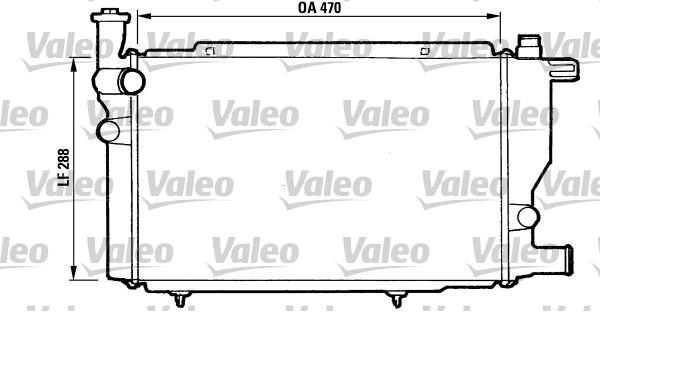RADIADOR AGUA MOTOR PEUGEOT 205 NAFTA PANEL CORTO VALEO [VALEO]