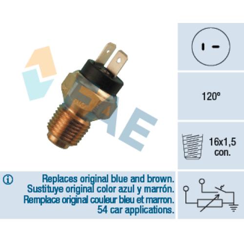BULBO TEMP. FIAT PALIO UNO MPI 8 V C/LUZ 2 TERMINALES HEMBRA CRUZADOS7762300-7762301-7670548