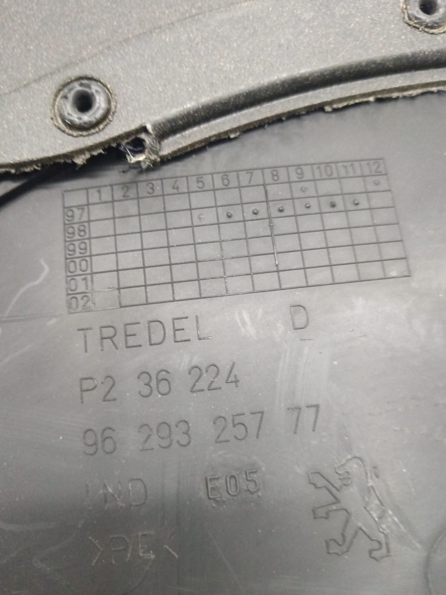 Tapizado Interior Puerta Delantero Derecho Peugeot 206 Berlina 1998-2010 XT 9629325777