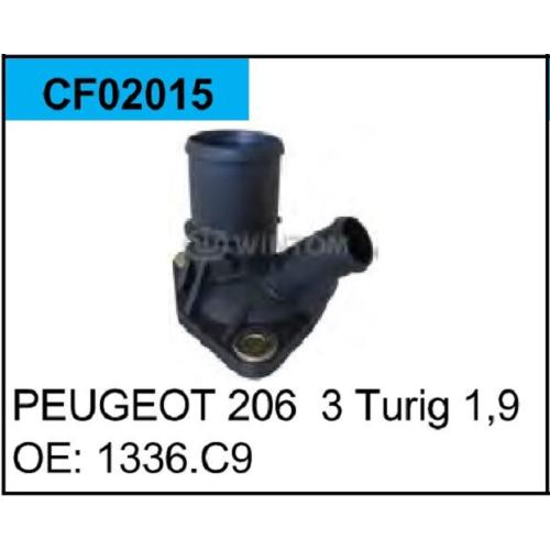 PIPA TERMOSTATO PEUGEOT CITROEN 306 405 PARTNER XSARA 1.9D MOTOR XUD9 =DW8 1336C90N CF02015