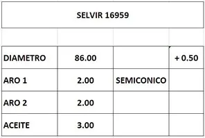 AROS 86.0mm TOYOTA 2.0D 0.50 (3mm) CTI